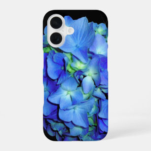 Elegant blue floral blue roses blue hydrangeas  iPhone 16 case
