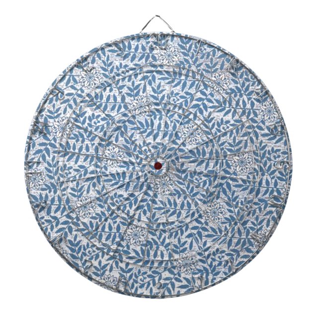 ELEGANT BLUE FLORAL DARTBOARD (Front)