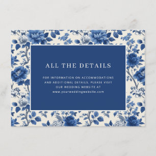 Elegant Blue Floral Enclosure Card