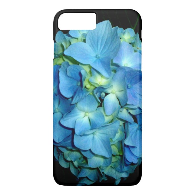 Elegant blue floral flower Blue Hydrangea Case-Mate iPhone Case (Back)