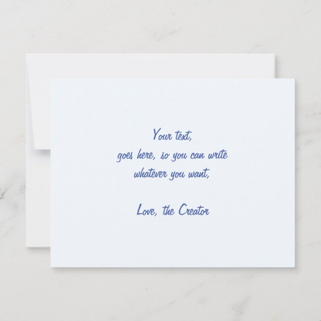 Elegant Blue Floral Invitation Template (Back)
