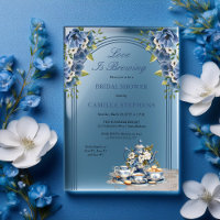 Elegant Blue Floral Tea Set Bridal Tea Shower