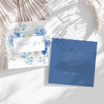 Elegant Blue Floral Thank You Card<br><div class="desc">This elegant thank you card features a watercolor floral frame with beautiful flowers in varying shades of blue as well as delicate calligraphy script.</div>