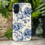 Elegant Blue Floral Vintage Pattern<br><div class="desc">Elegant Blue Floral Vintage Pattern iPhone Smart Phone Case features an elegant blue floral pattern. Perfect as a gift for Christmas,  birthday,  Mother's Day,  best friends and more. Designed by © Evco Studio www.zazzle.com/store/evcostudio</div>