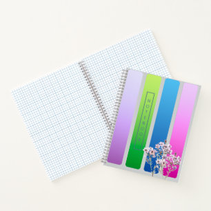 Elegant Blue Floral Watercolor Notebook