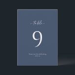 Elegant Blue Floral Wedding Table Number Card<br><div class="desc">A beautifully designed wedding table number card featuring delicate blue floral illustrations and elegant typography.</div>