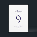 Elegant Blue Floral Wedding Table Number Card<br><div class="desc">A beautifully designed wedding table number card featuring delicate blue floral illustrations and elegant typography.</div>