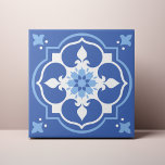 Elegant Blue Flower Accent Azulejo Tile<br><div class="desc">Decorate the office with this Elegant Blue Flower Accent Tile design. You can customize this further by clicking on the "PERSONALIZE" button. Change the background colour if you like. For further questions please contact us at ThePaperieGarden@gmail.com.</div>