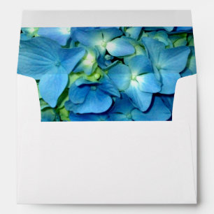 Elegant blue flower floral hydrangea envelope