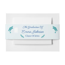 Elegant Blue Flower Graduation Personalized
