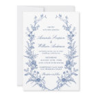 Elegant Blue French Garden Floral Wreath Wedding