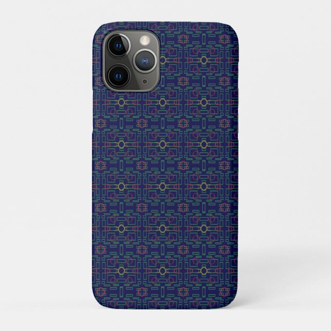 Elegant Blue Geometric iPhone / iPad case (Back)