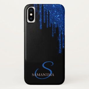 Elegant Blue Glitter Drips  Case-Mate iPhone Case