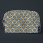 Elegant Blue Gold Art Deco Vintage Pattern Dopp Kit<br><div class="desc">Elegant Blue Gold Art Deco Vintage Pattern Dopp Kit Cosmetic Bag Toiletry Bag features an elegant art deco pattern in blue and gold. Created by Evco Studio www.zazzle.com/store/evcostudio</div>