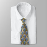 Elegant Blue Gold Art Deco Vintage Pattern Tie<br><div class="desc">Elegant Blue Gold Art Deco Vintage Pattern Neck Ties features an elegant art deco pattern in blue and gold. Fabulous for weddings and as gifts for family and friends. Created by Evco Studio www.zazzle.com/store/evcostudio</div>