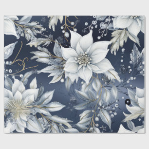 Elegant Blue & Gold Christmas Paper