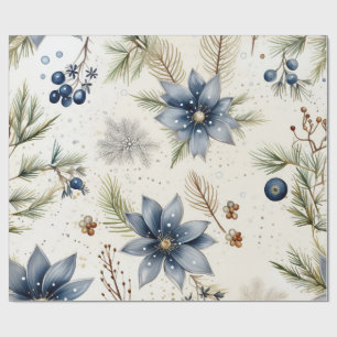 Elegant Blue & Gold Christmas Paper