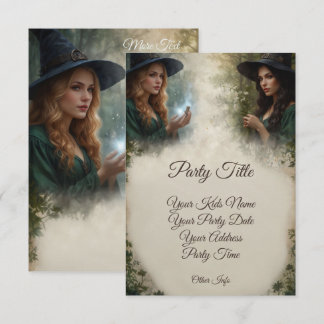 Elegant Blue & Gold Fantasy Invitation