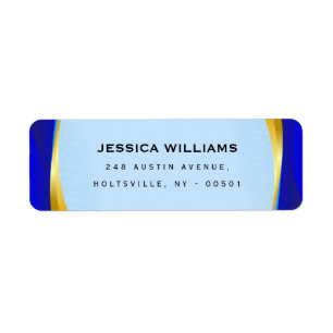 Elegant Blue Gold Luxury Designer Logo