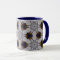 Elegant Blue & Gold Mandala Mug w/ Deep Indigo I