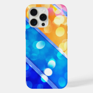 Elegant Blue Gold Sparkle Bokeh iPhone Case