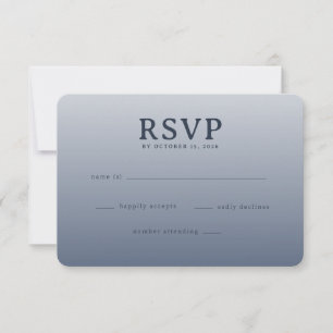 Elegant Blue Gradient RSVP Card
