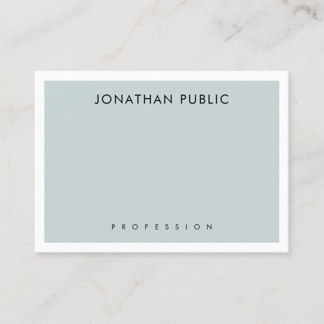 Elegant Blue Green Minimalistic Template Modern Business Card (Front)
