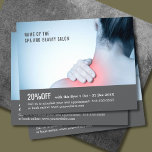 Elegant Blue Grey Photo Massage Therapist Flyer<br><div class="desc">Elegant flyer, coupon design template with a professional studio photo. Perfect marketing tool for your customers. This flyer is fully customizable, you can add your personal details to it easily. If you need any help to customize it, please contact us. You can match this product with business cards from our...</div>