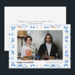 Elegant Blue Happy Hanukkah Family 1 Photo Holiday Card<br><div class="desc">light and love| Elegant Blue Happy Hanukkah Family 1 Photo</div>