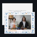 Elegant Blue Happy Hanukkah Family 1 Photo Holiday Card<br><div class="desc">light and love| Elegant Blue Happy Hanukkah Family 1 Photo</div>