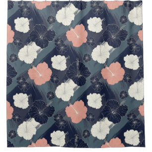 Elegant Blue Hibiscus Floral Pattern (10)