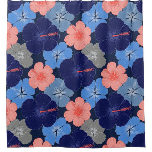 Elegant Blue Hibiscus Floral Pattern (11)