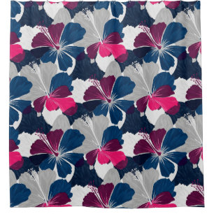 Elegant Blue Hibiscus Floral Pattern (14)