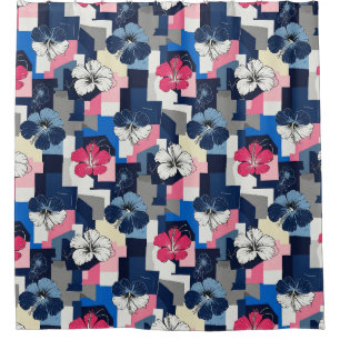 Elegant Blue Hibiscus Floral Pattern (4)