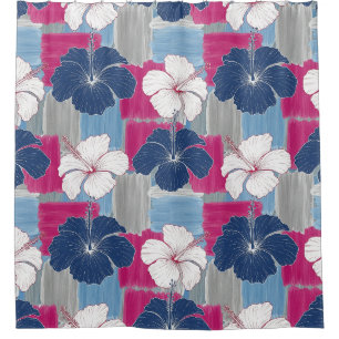 Elegant Blue Hibiscus Floral Pattern (5)