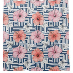 Elegant Blue Hibiscus Floral Pattern (6)