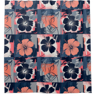 Elegant Blue Hibiscus Floral Pattern (7)