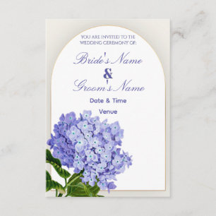 Elegant Blue Hydrangea Arch Wedding Invitation