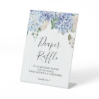 Elegant Blue Hydrangea Baby Shower Diaper Raffle