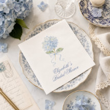 Elegant Blue Hydrangea Bridal Shower