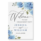 Elégant Blue Hydrangea Eucalyptus ENGAGEMENT PARTI