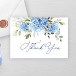 Elegant Blue Hydrangea Eucalyptus Flowers Simple  Thank You Card<br><div class="desc">Stylish editable easy to use template,  more items with the same design are available in the store. For further customization,  please click the "Personalize this template",  then "Edit using Design Tool". If you need help or matching items,  please contact me.</div>
