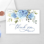 Elegant Blue Hydrangea Eucalyptus Flowers Simple  Thank You Card<br><div class="desc">Stylish editable easy to use template,  more items with the same design are available in the store. For further customization,  please click the "Personalize this template",  then "Edit using Design Tool". If you need help or matching items,  please contact me.</div>