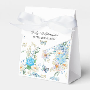 Elegant Blue Hydrangea Favor Box