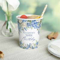 Elegant Blue Hydrangea Roses Garden Birthday Party