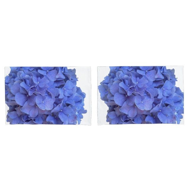 Elegant blue Hydrangeas purple Flowers Pillowcase (Front-Set)