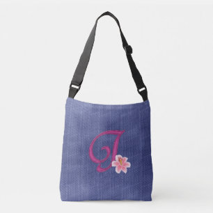 Elegant Blue J Crossbody Bag