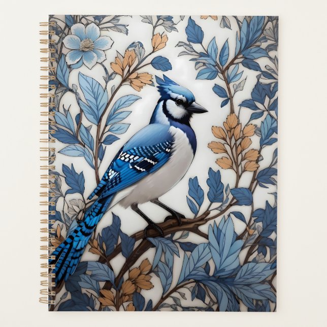 Elégant Blue Jay William Morris inspiré (Devant)