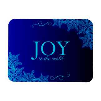 Elégant Blue Joy Flake Flexible Photo Magnet