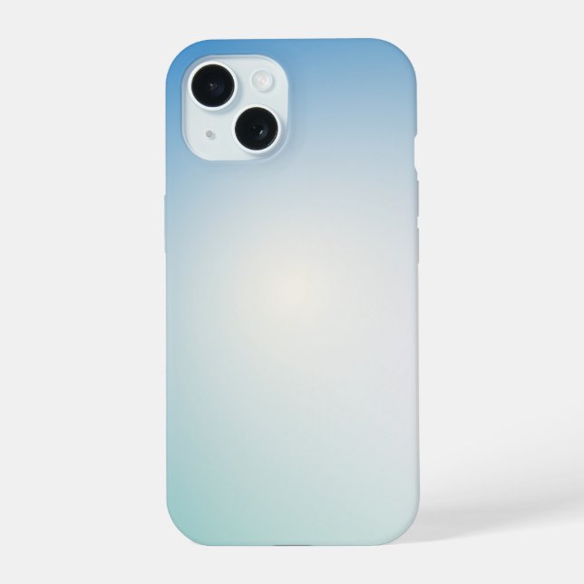  Elegant Blue leather iPhone 15 Case (Back)